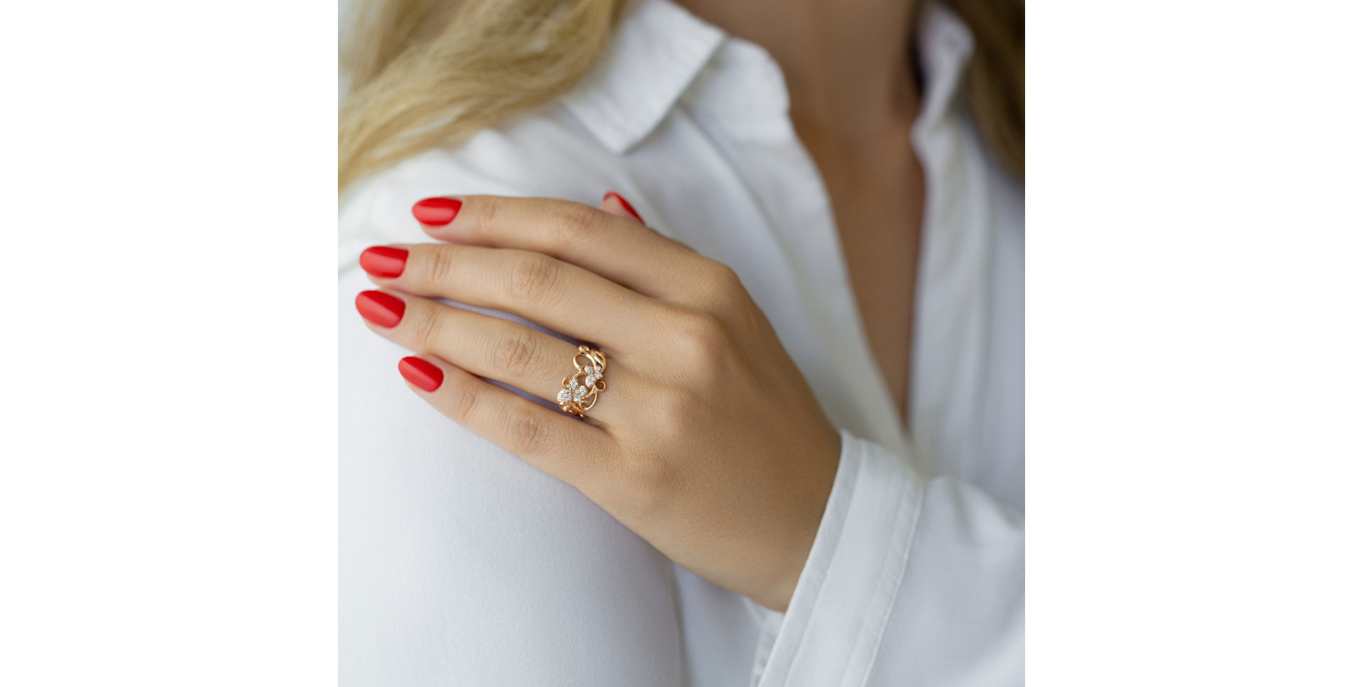 Prsteň s diamantmi Kamala