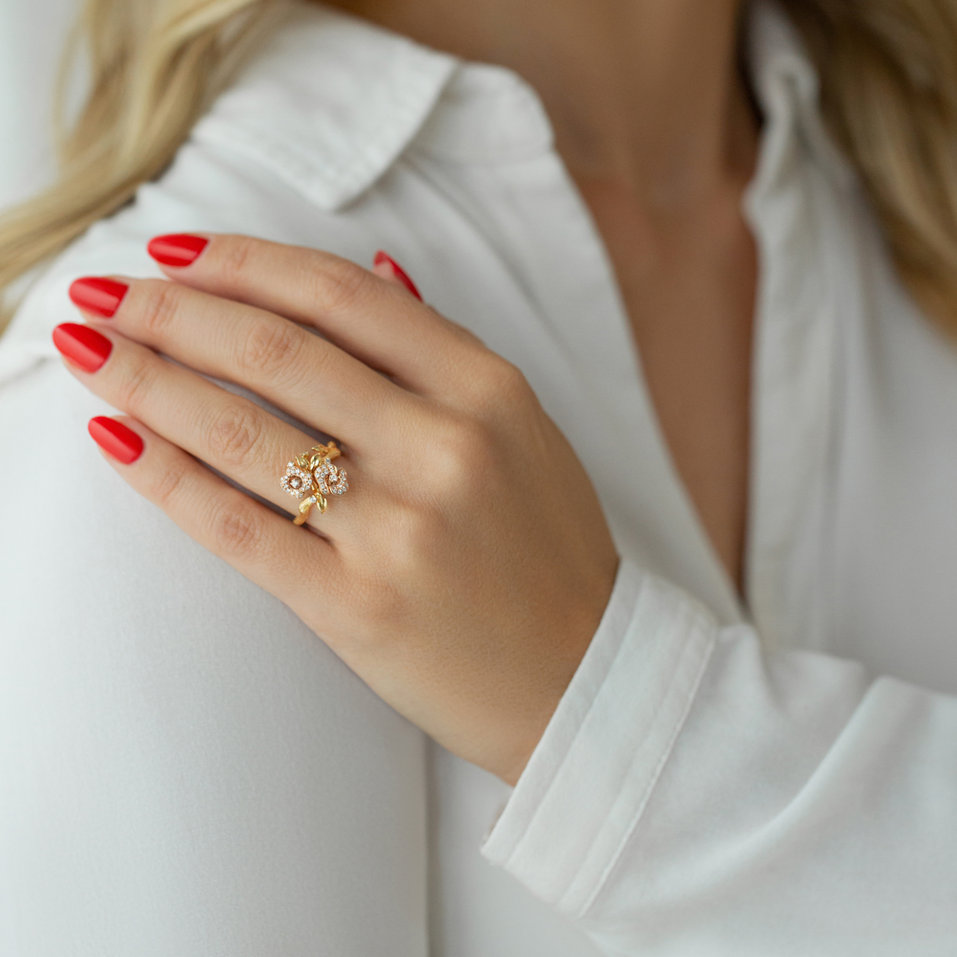 Prsteň s diamantmi Rose Mystery