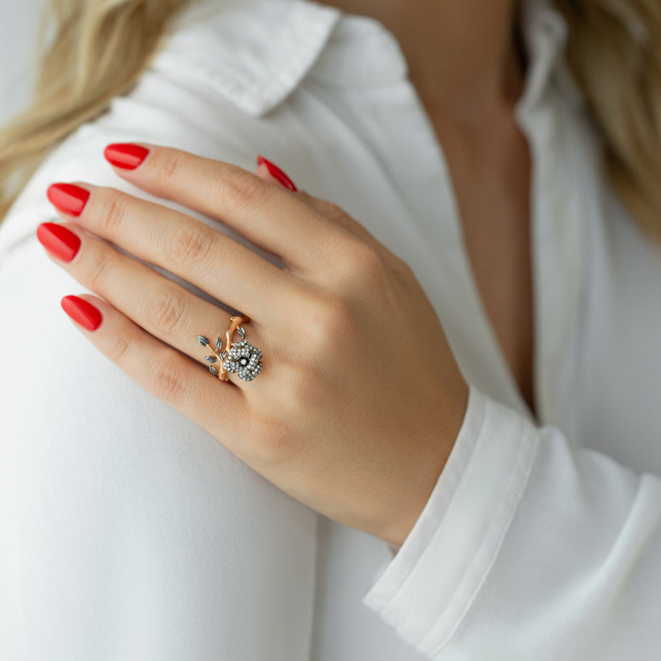 Prsteň s diamantmi Dark Wonder