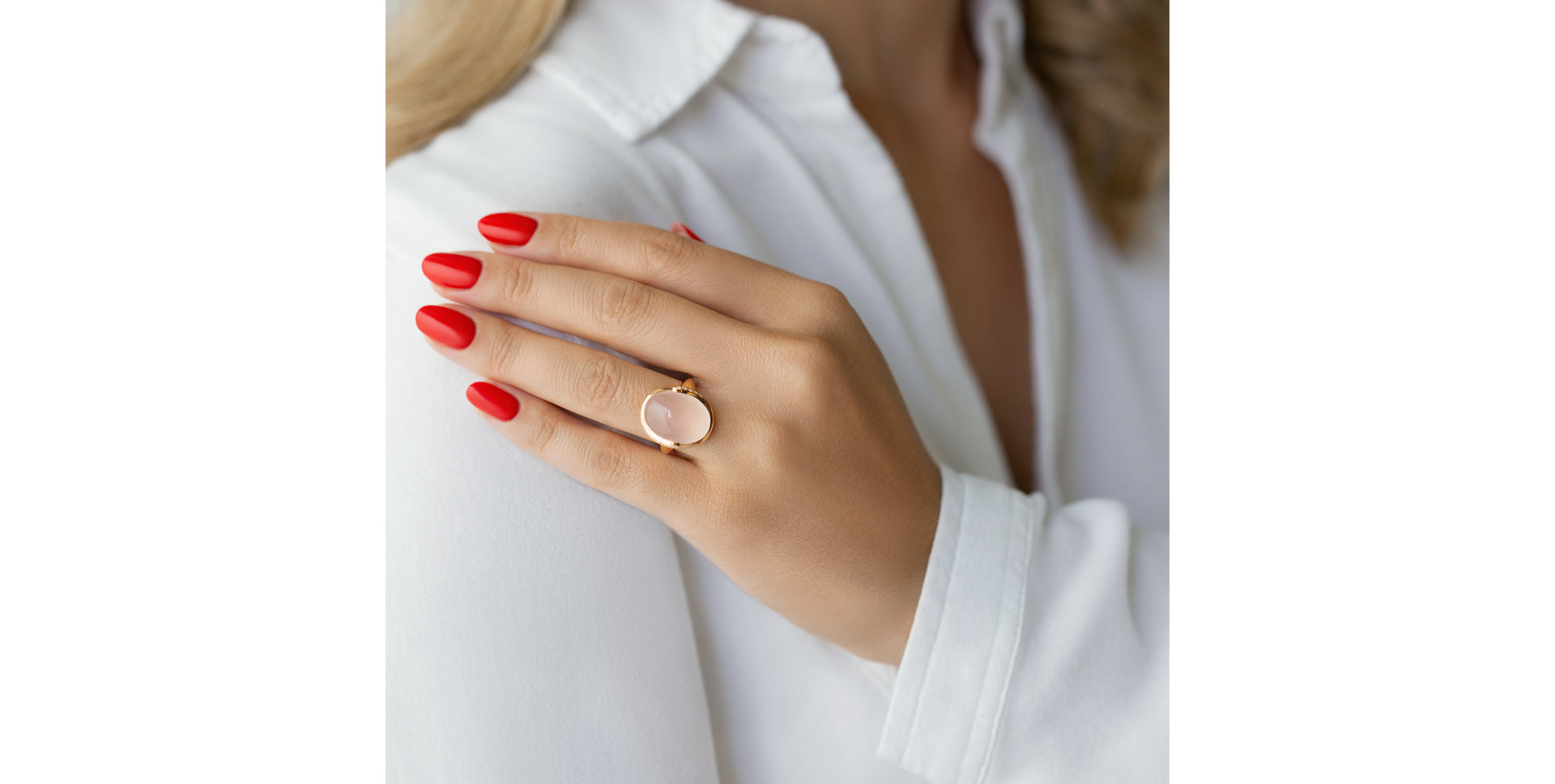 Prsteň s ruženínom a diamantmi Charming Opera