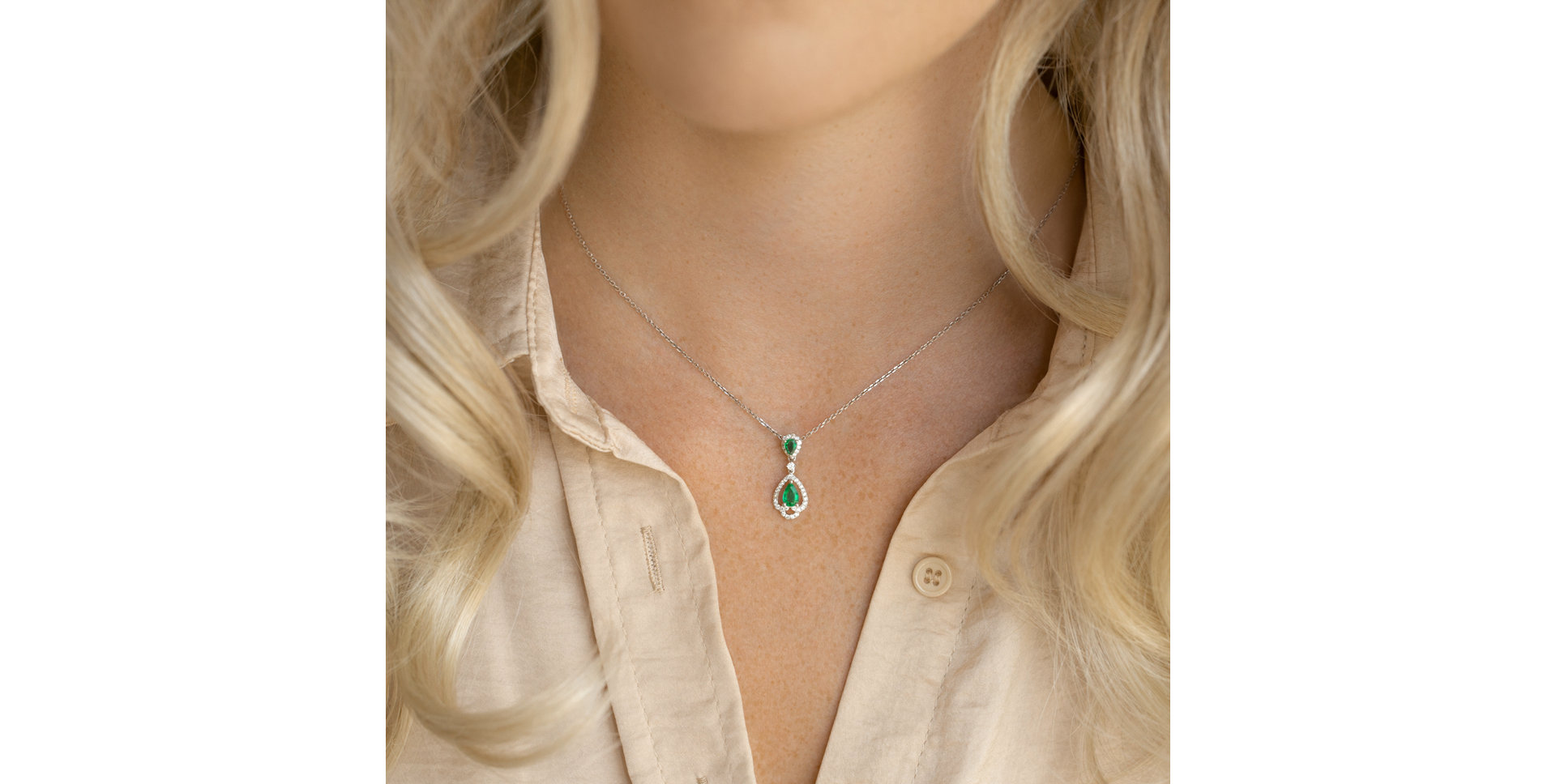 Přívěsok s diamantmi a zafírmi Royal Delight