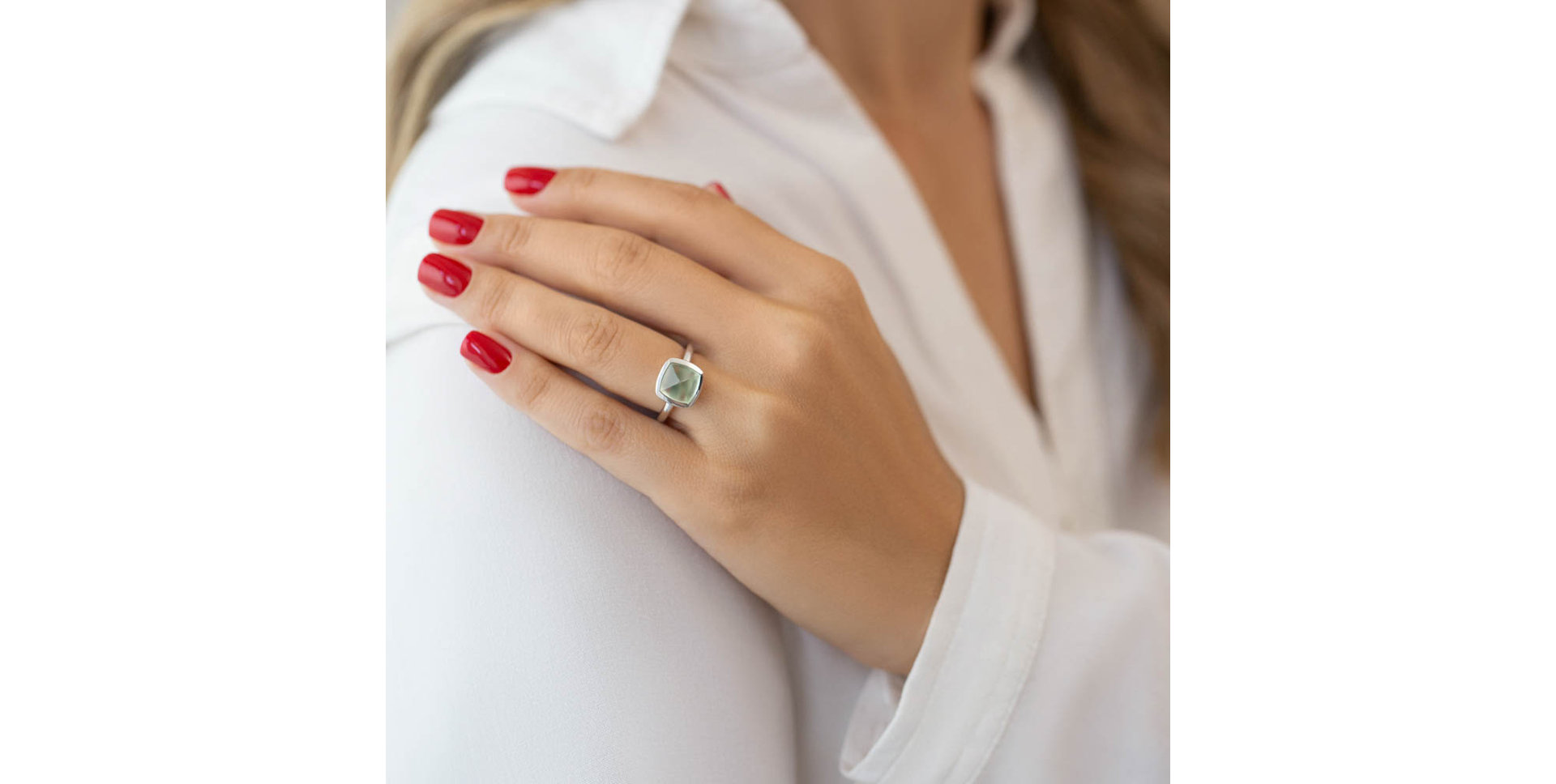 Prsteň s prehnitom Mistress Temptation