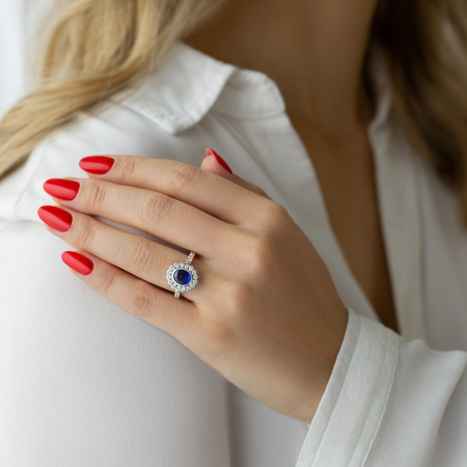 Prsteň s zafírom a diamantmi Majesty Muse