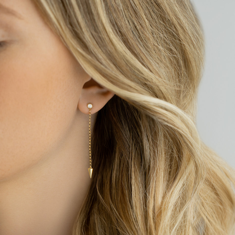 Náušnice s diamantom Devotion of Gravity