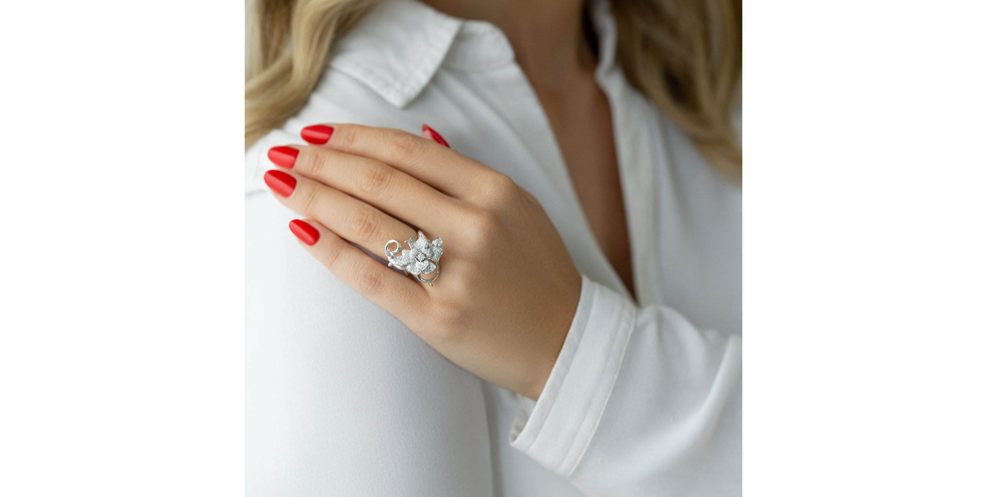 Prsteň s diamantmi Wild Rose