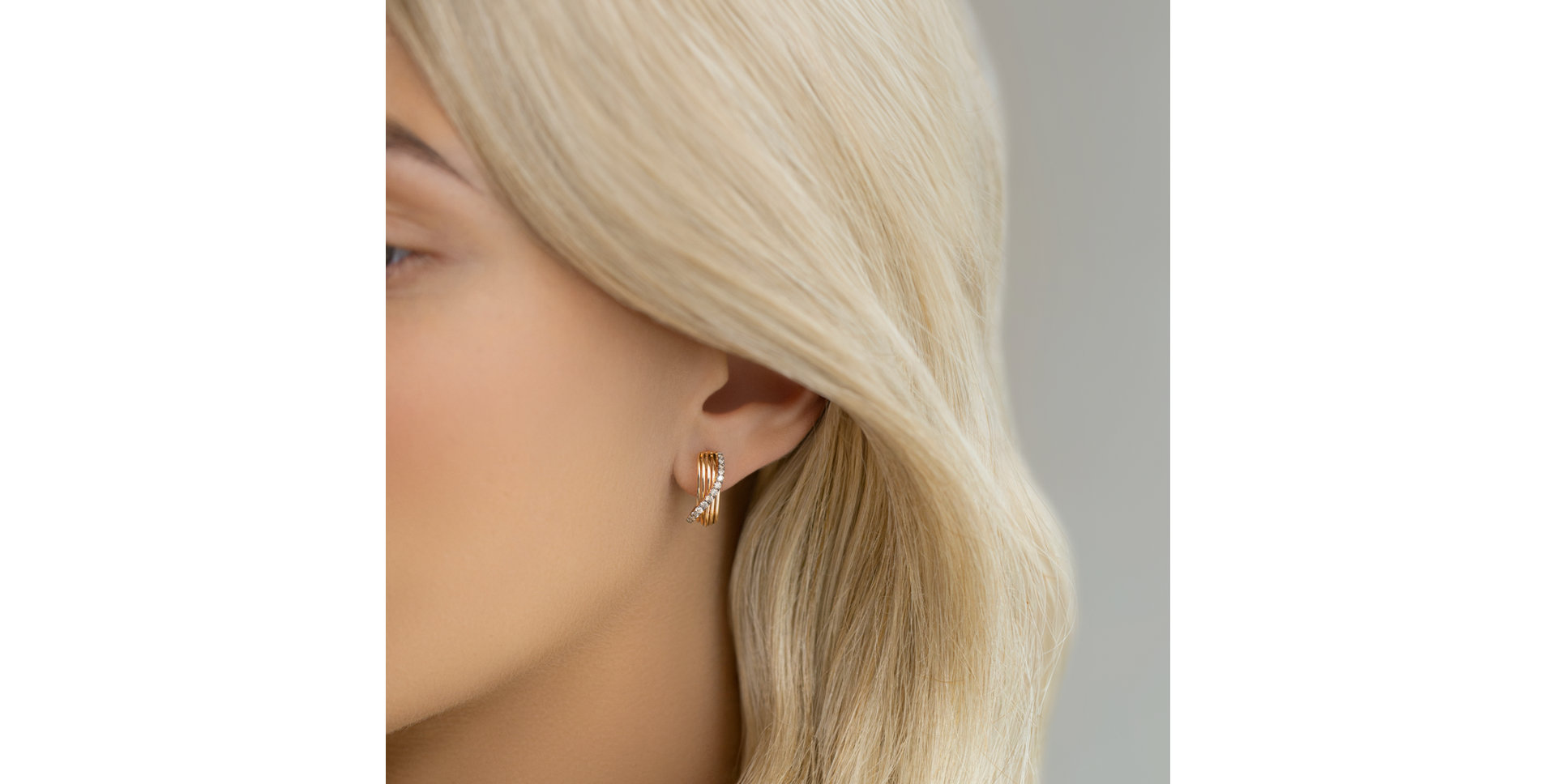 Náušnice s hnedými diamantmi Fresh Waves