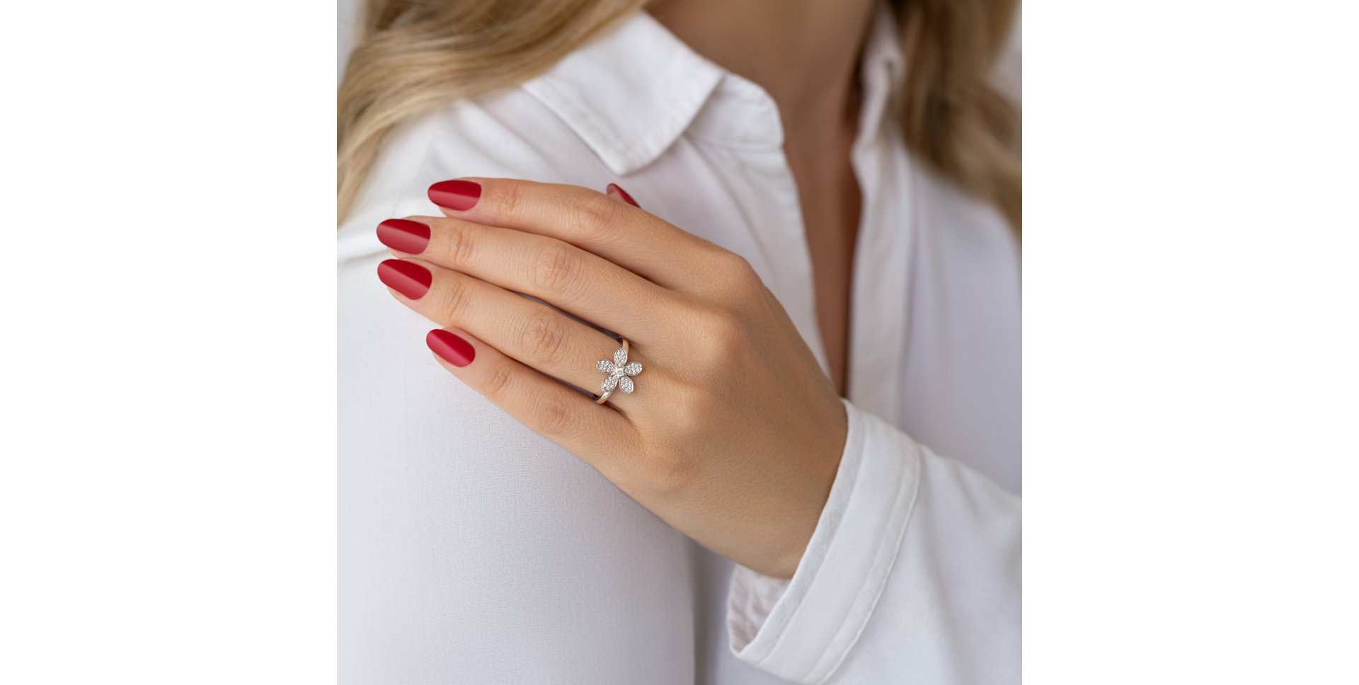 Prsteň s diamantmi Dazzling Bloom