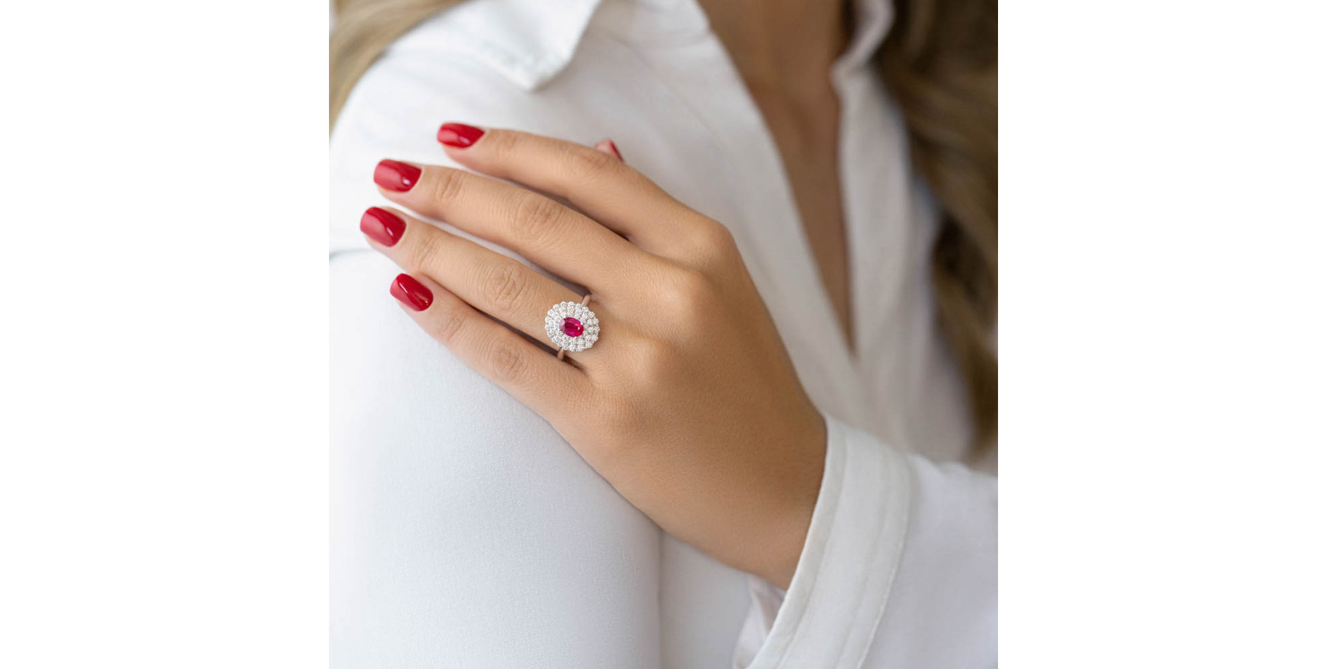 Prsteň s rubínom a diamantmi Sindragosa
