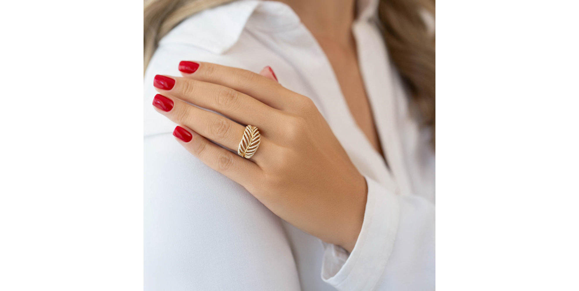 Prsteň s diamantmi Miracle Feather