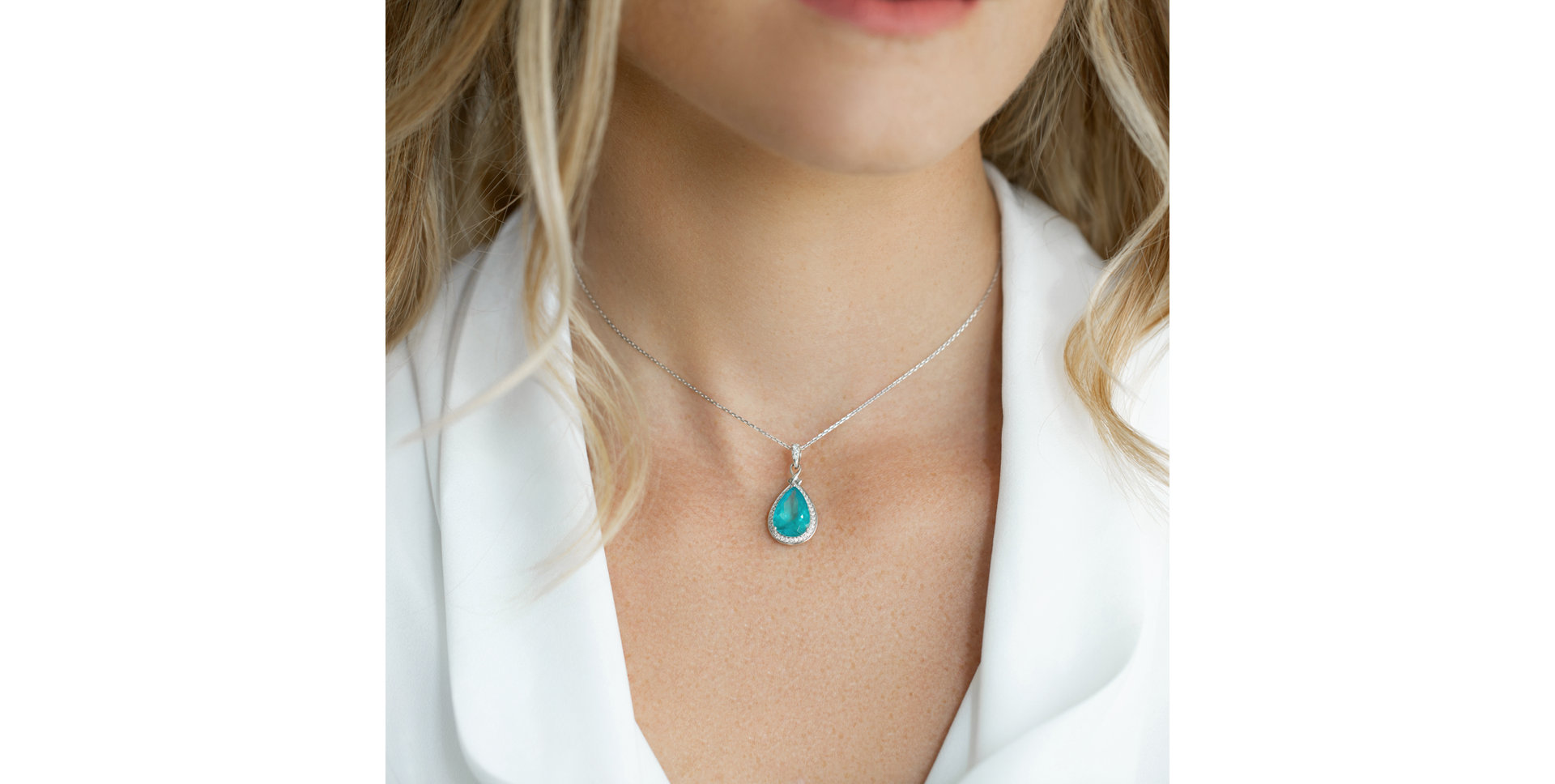 Přívěsok s apatitom a diamantmi Kingdom Hope