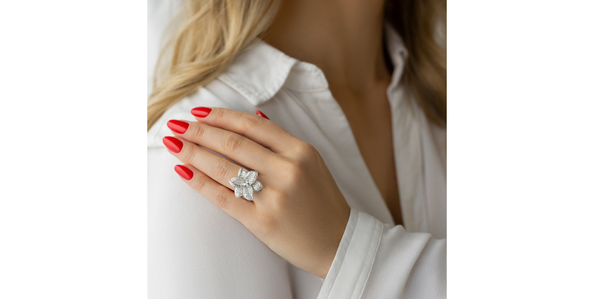 Prsteň s diamantmi Frozen Orchid