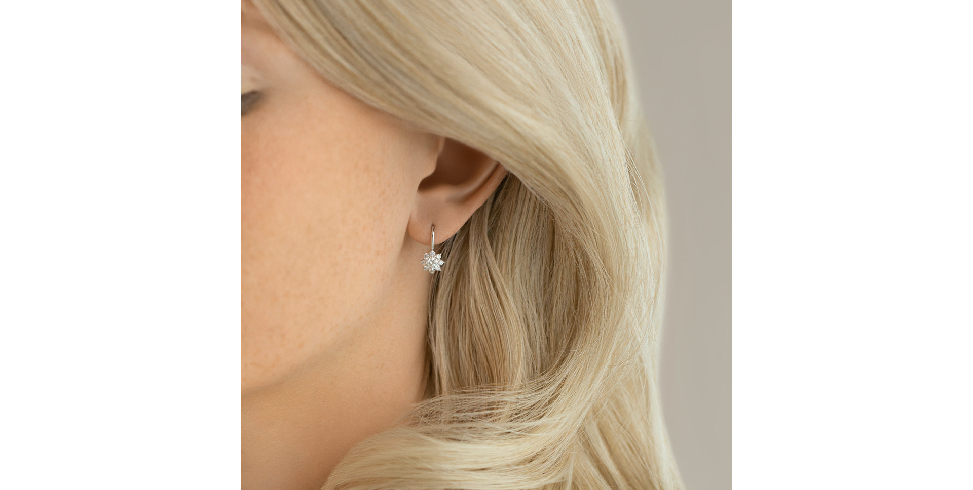 Náušnice s diamantmi Snow Storm