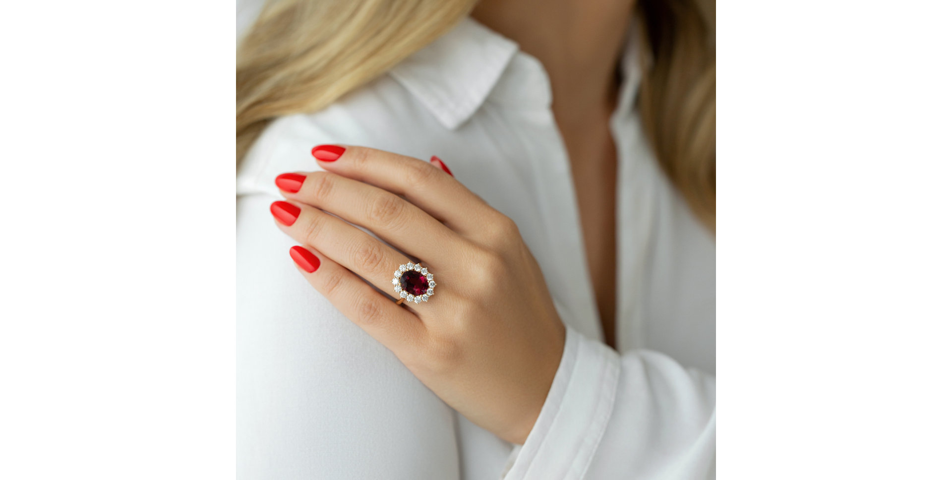 Prsteň s turmalínom a diamantmi Sky Goddess