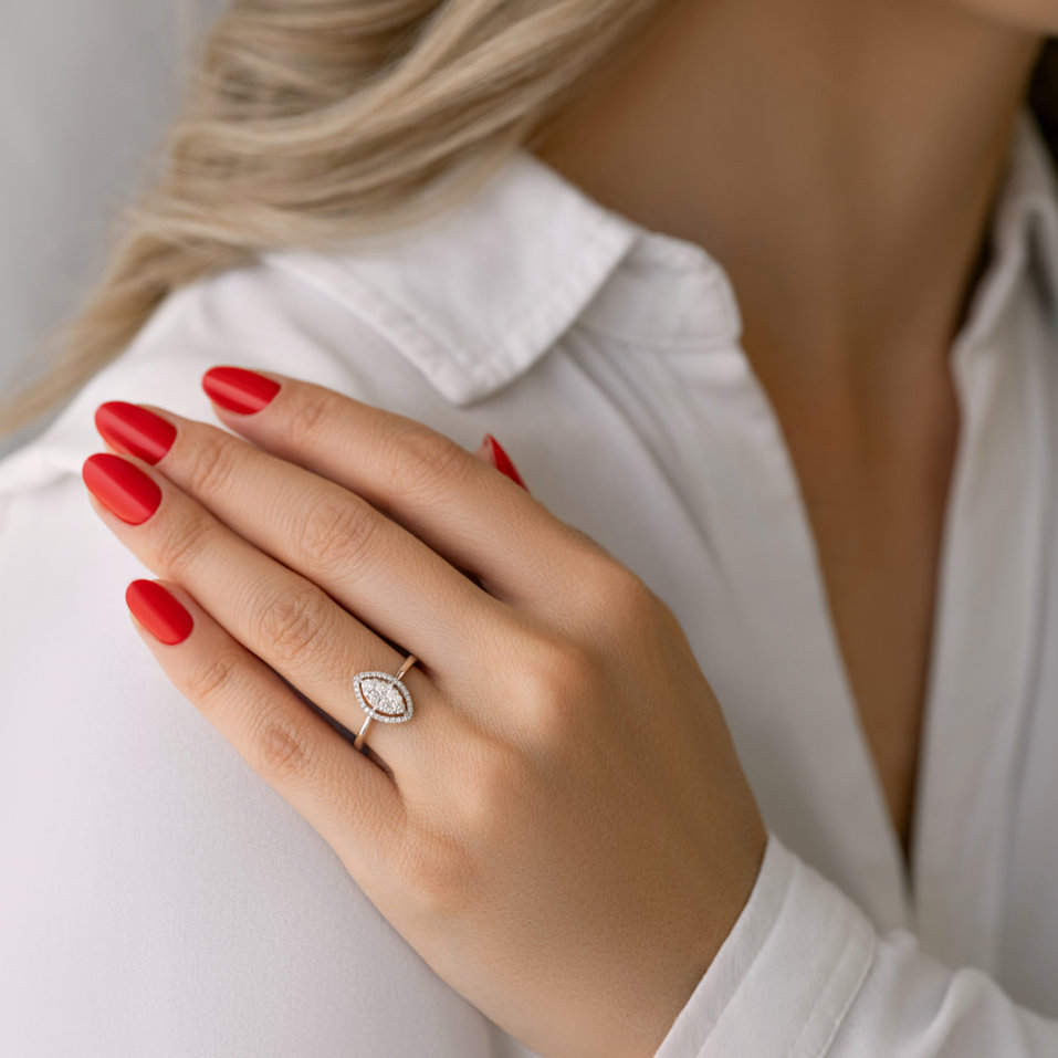 Prsteň s diamantmi Divine Poem