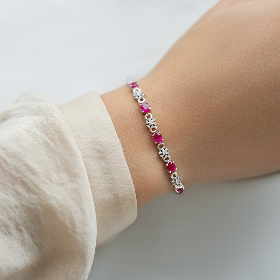 Náramok s diamantmi a zafírmi Cody