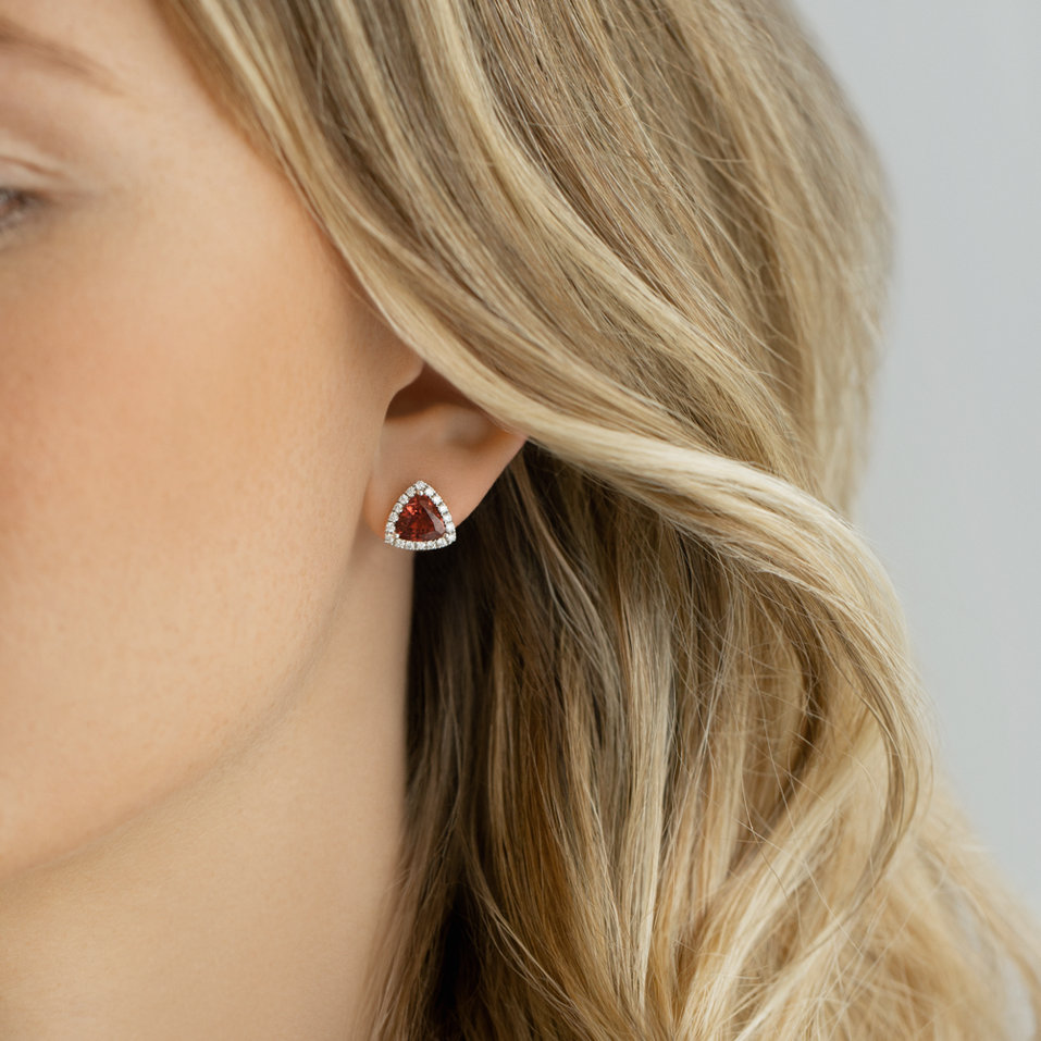 Náušnice s turmalínom a diamantmi Clarisse