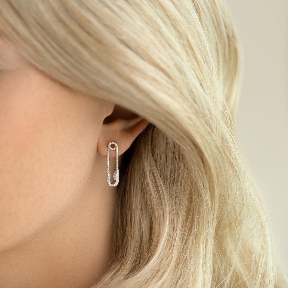 Náušnice s diamantmi Cassual Office