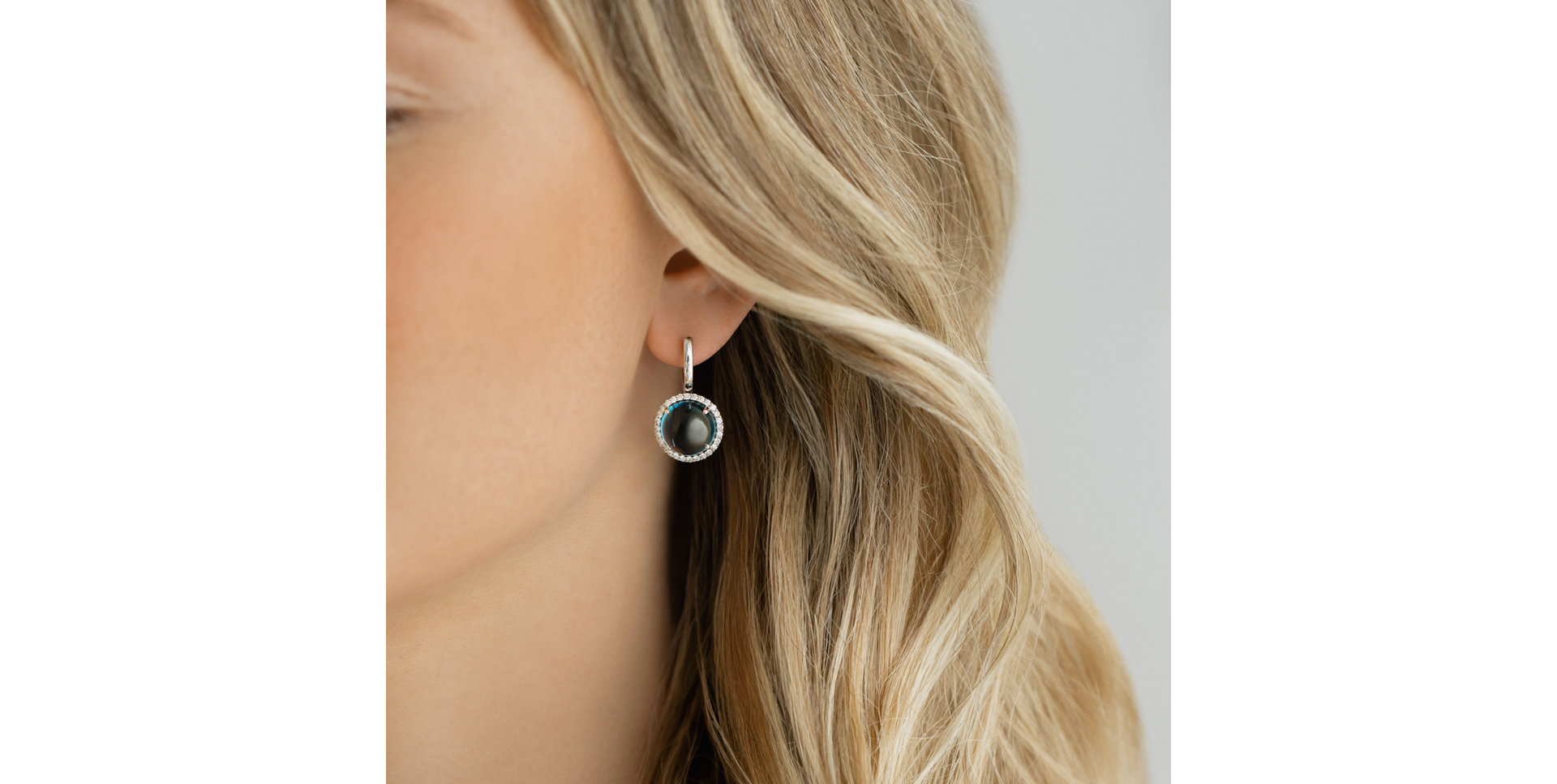 Náušnice s topásom a diamantmi Dream Dimension