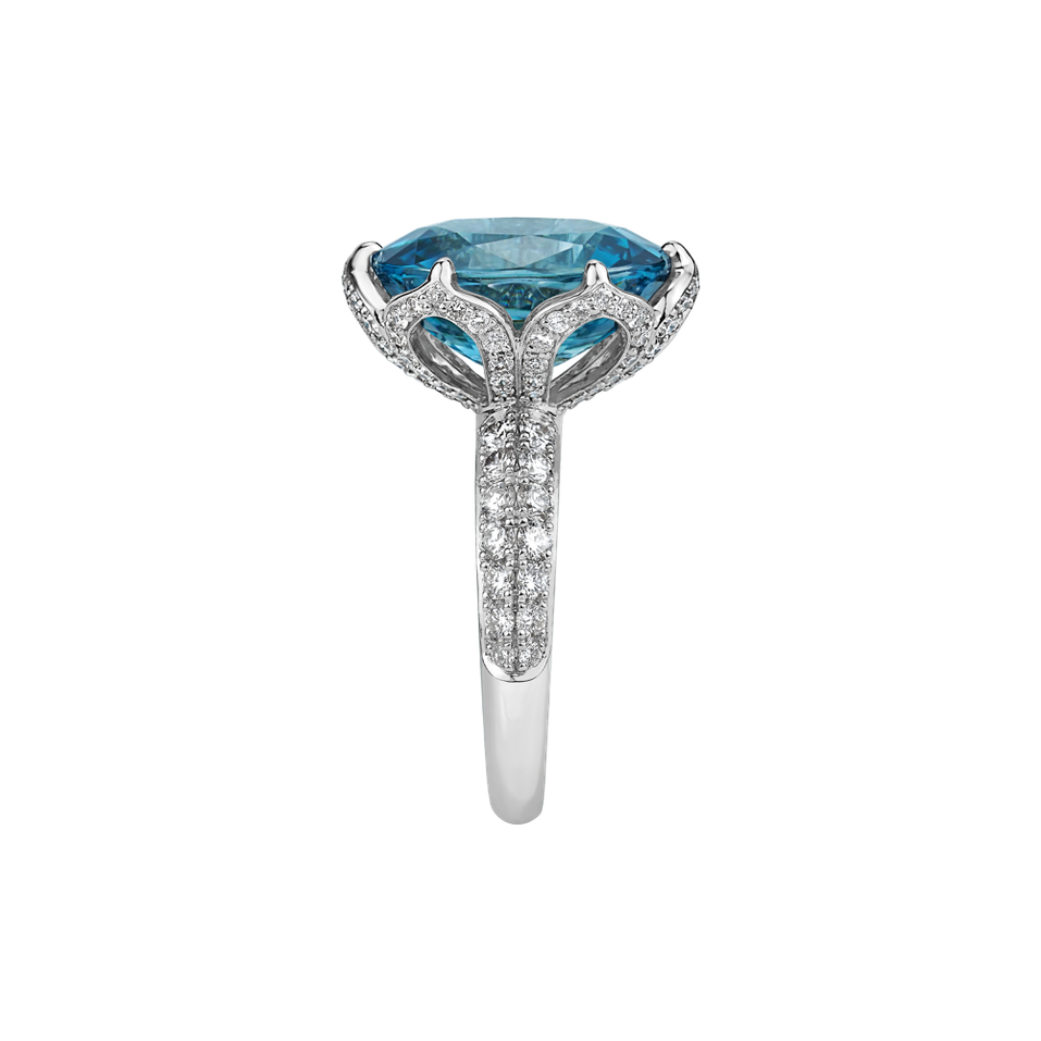 Prsteň s diamantmi a zirkonom Water of Life