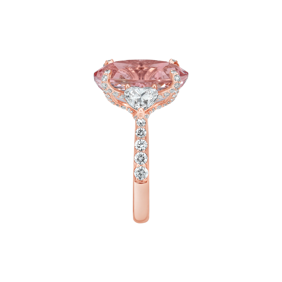 Prsteň s diamantmi a turmalínom Deloraine