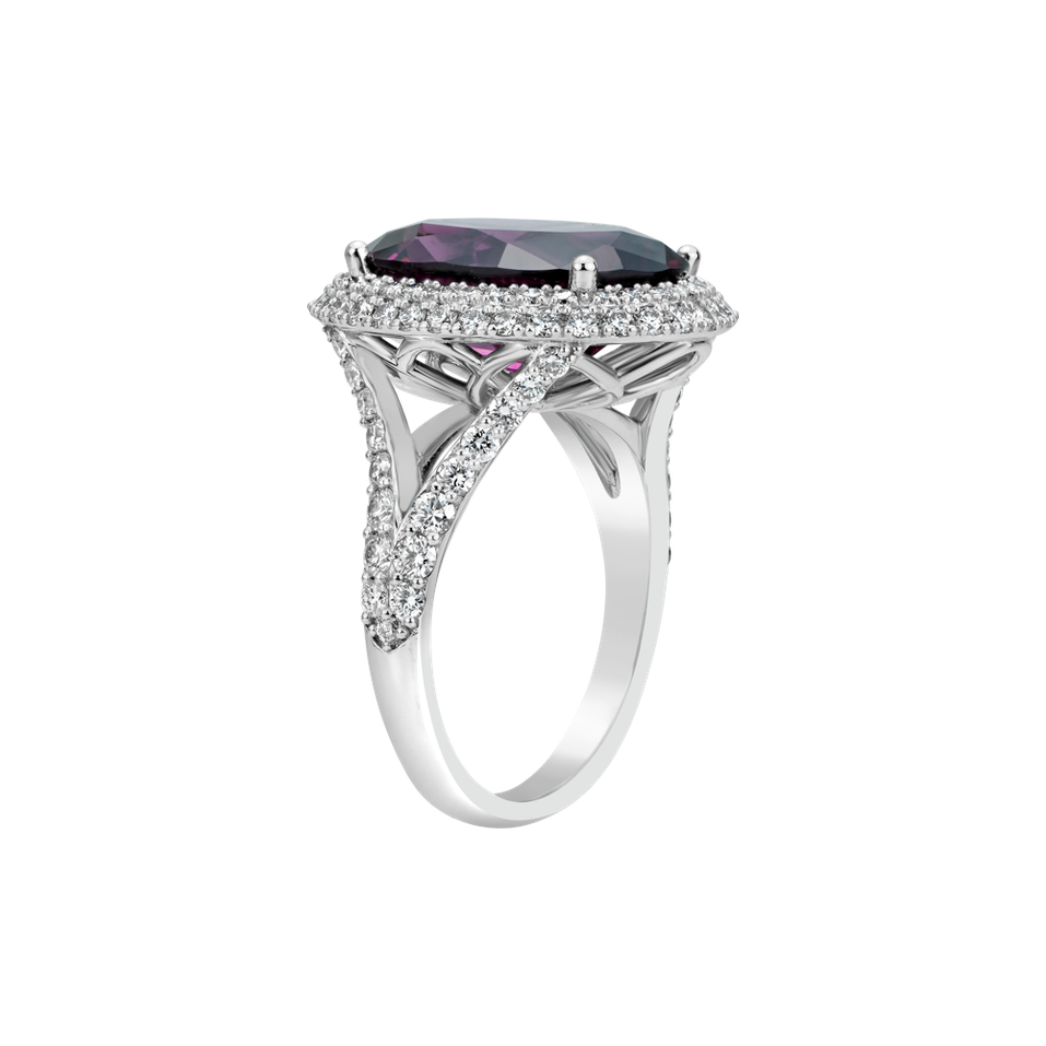 Prsteň s diamantmi a rhodolitom Born of LIght