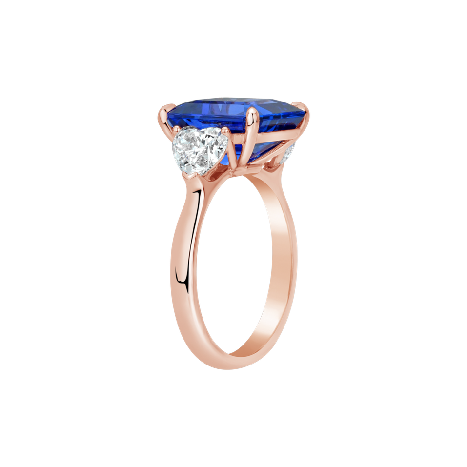 Prsteň s diamantmi a tanzanitom Egbert