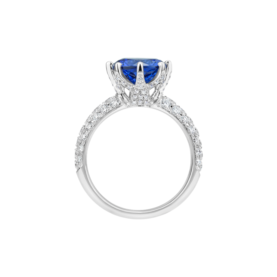 Prsteň s diamantmi a tanzanitom Adorned Soul