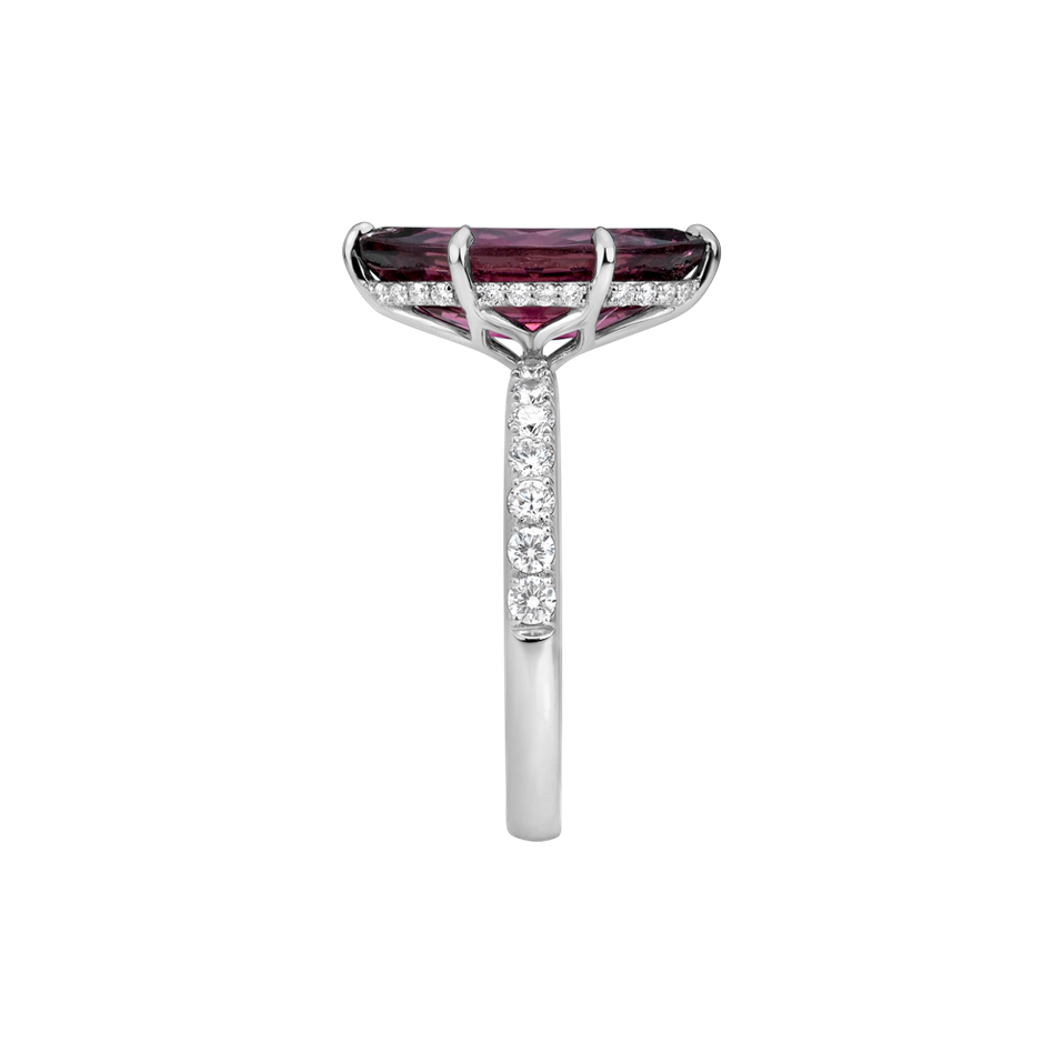 Prsteň s diamantmi a turmalínom Rouge Passion