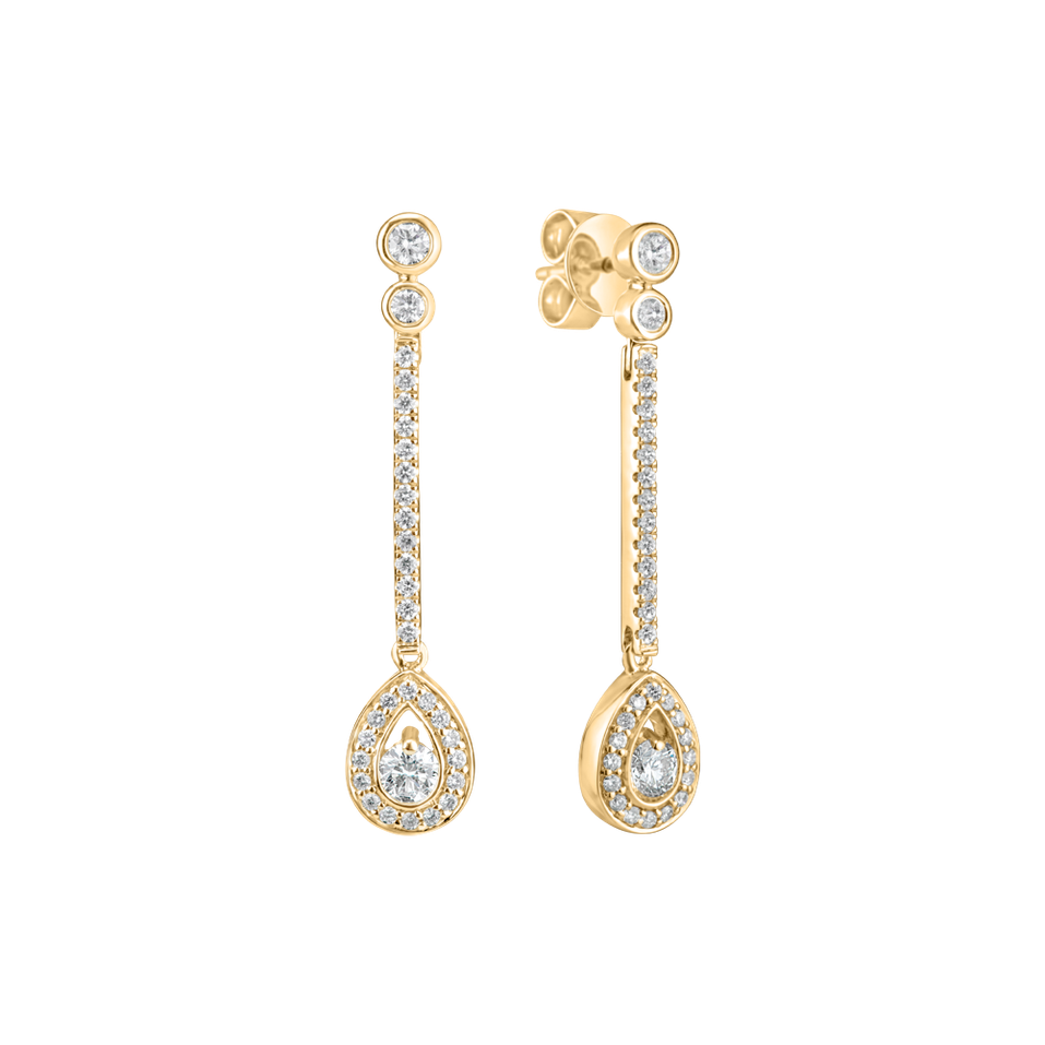 Náušnice s diamantmi Glamour Drop