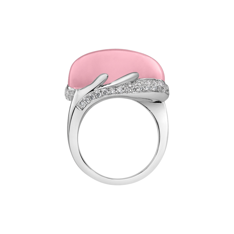 Prsteň s ruženínom a diamantmi Gem Miracle