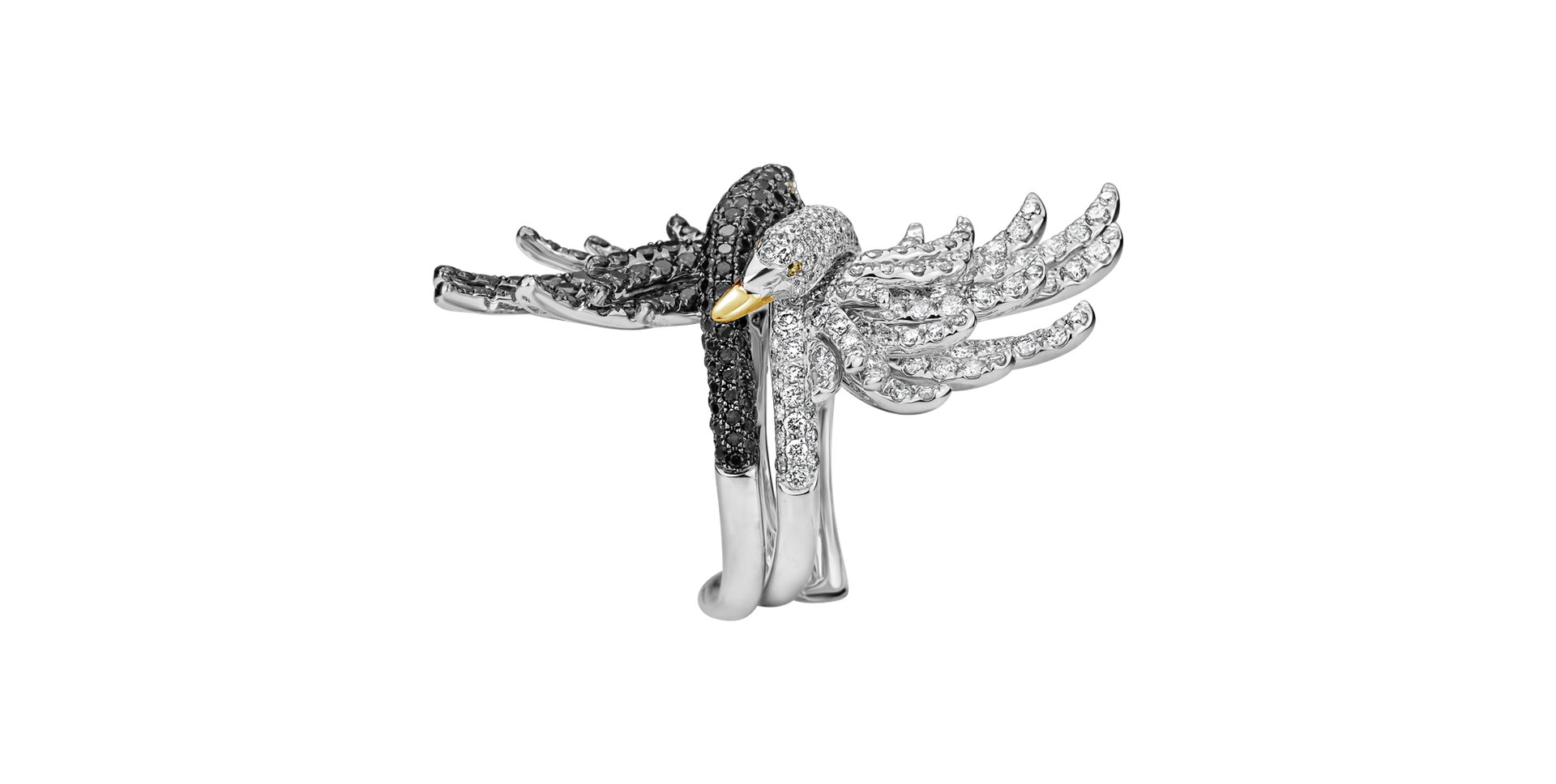 Prsteň s diamantmi White Swan