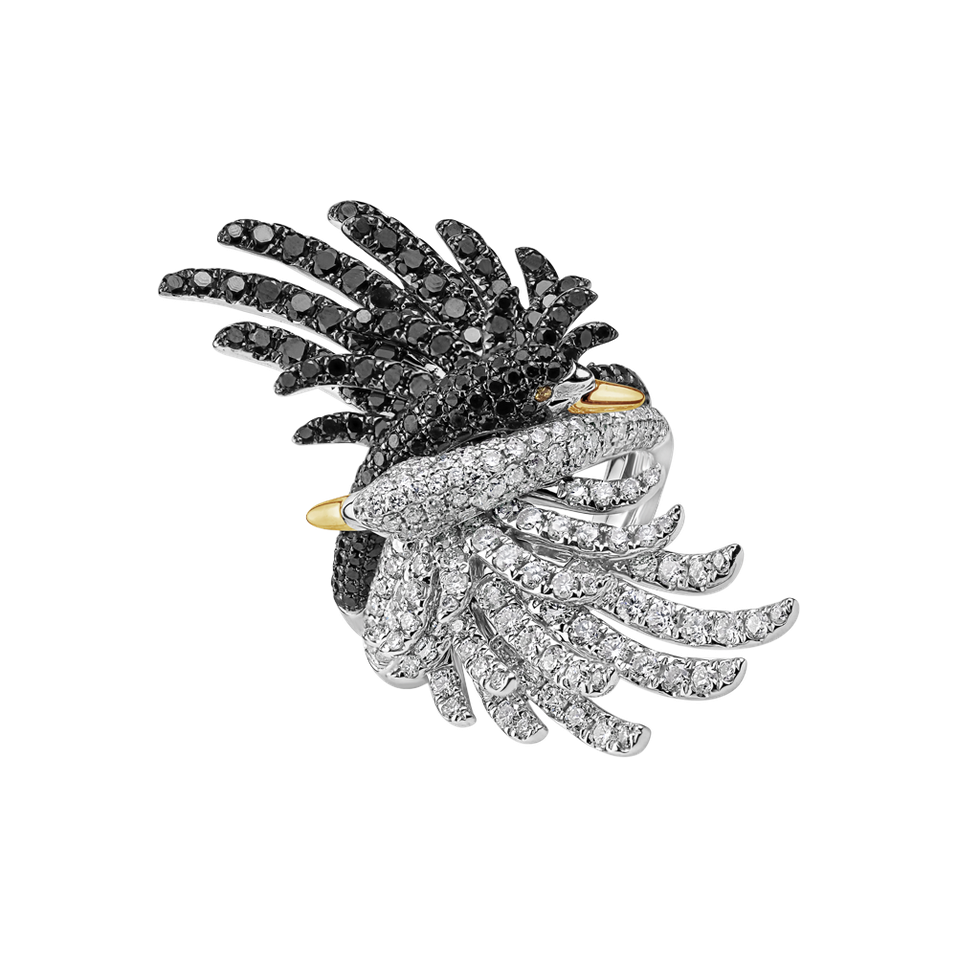 Prsteň s diamantmi White Swan