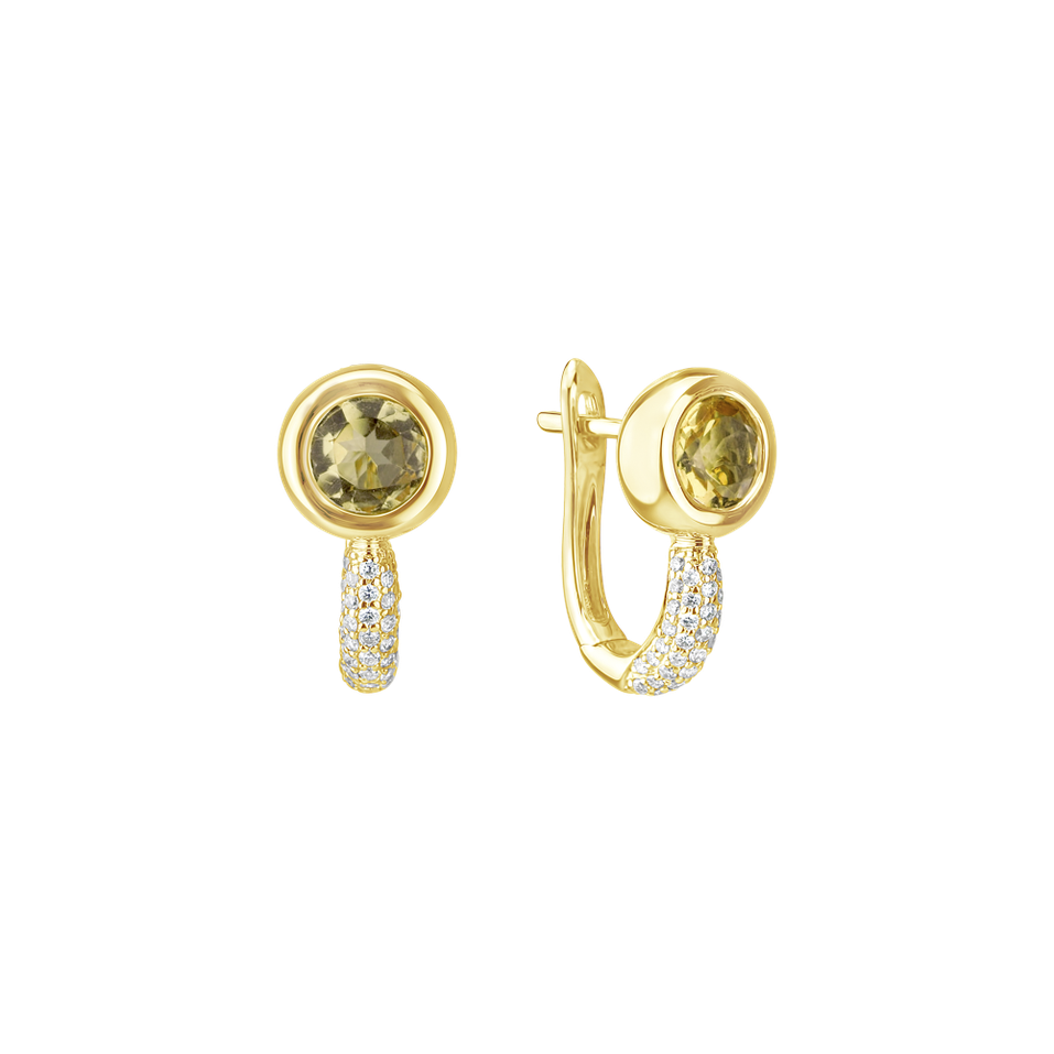 Náušnice s citrínom a diamantmi Starshine Essence