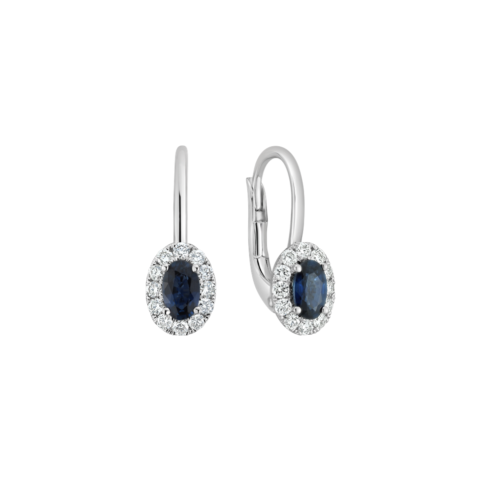 Náušnice s diamantmi a zafírom Imperial Allegory