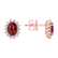 Náušnice s rubínom a diamantmi Princess Sparkle3