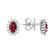 Náušnice s rubínom a diamantmi Princess Sparkle3