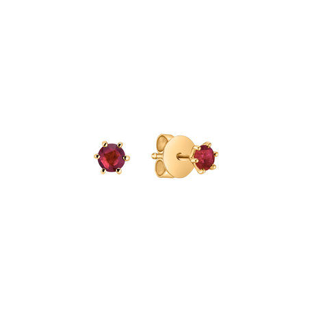 Náušnice s rubínom Vesper Romance