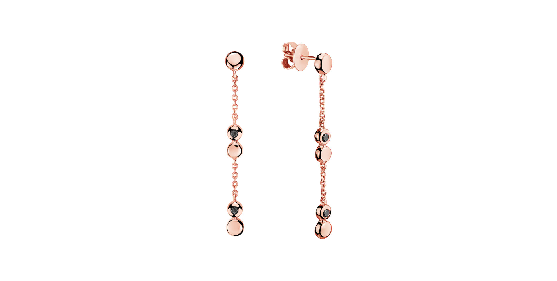 Náušnice s diamantmi Charming Waterfall