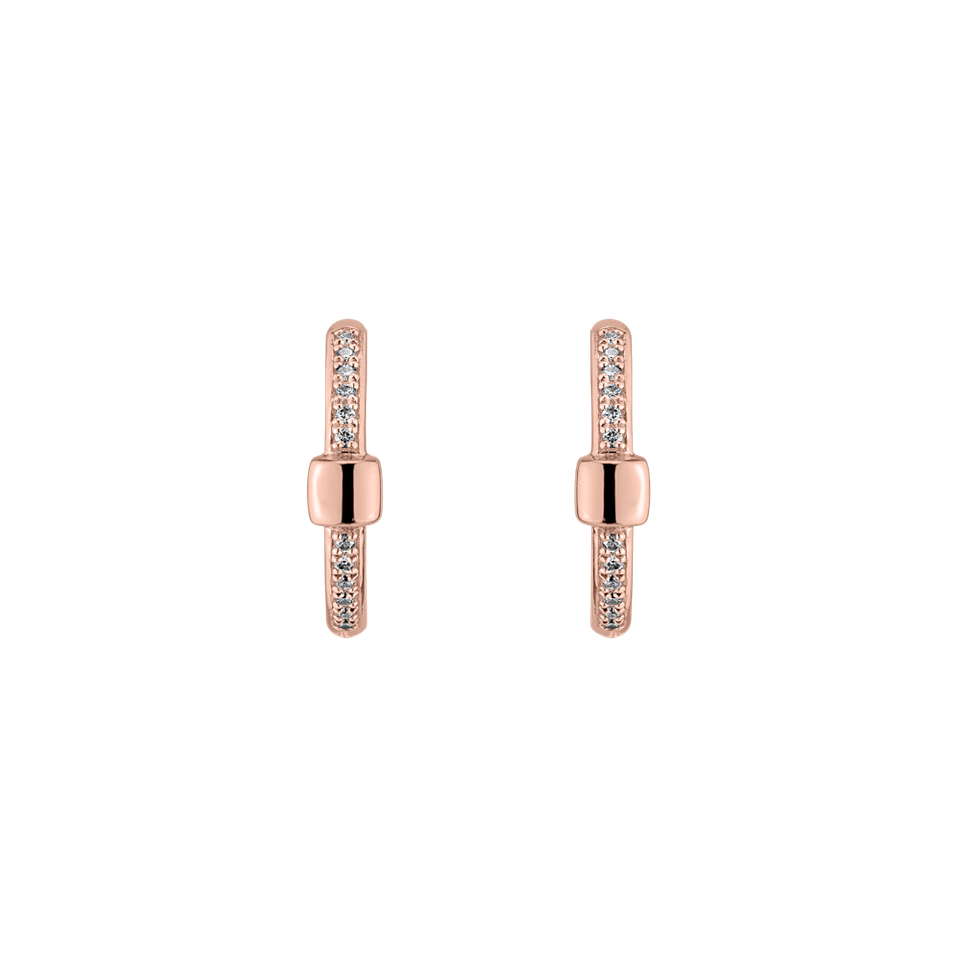 Náušnice s diamantmi Charming Square