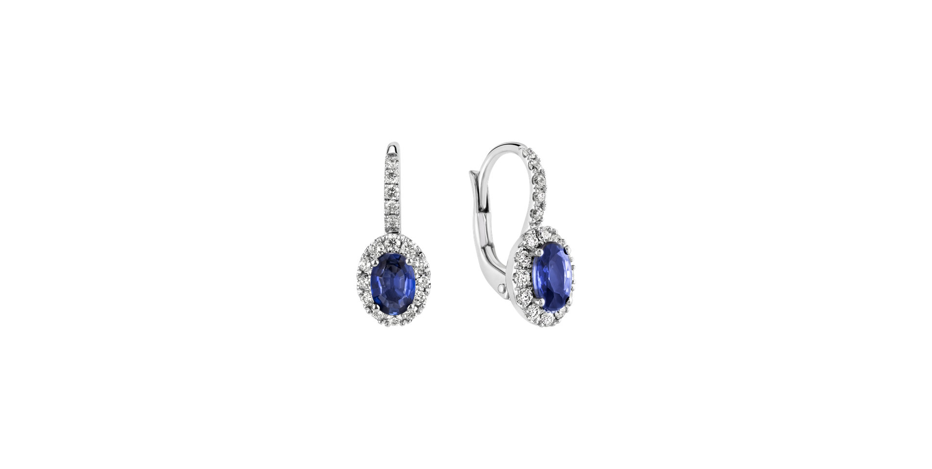 Náušnice s diamantmi a zafírom Imperial Allegory
