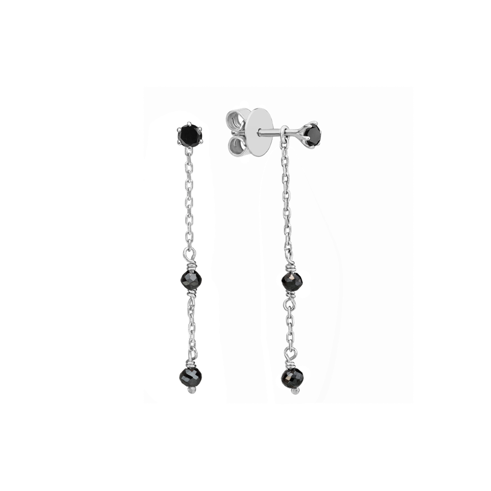 Náušnice s diamantmi Glance of Night