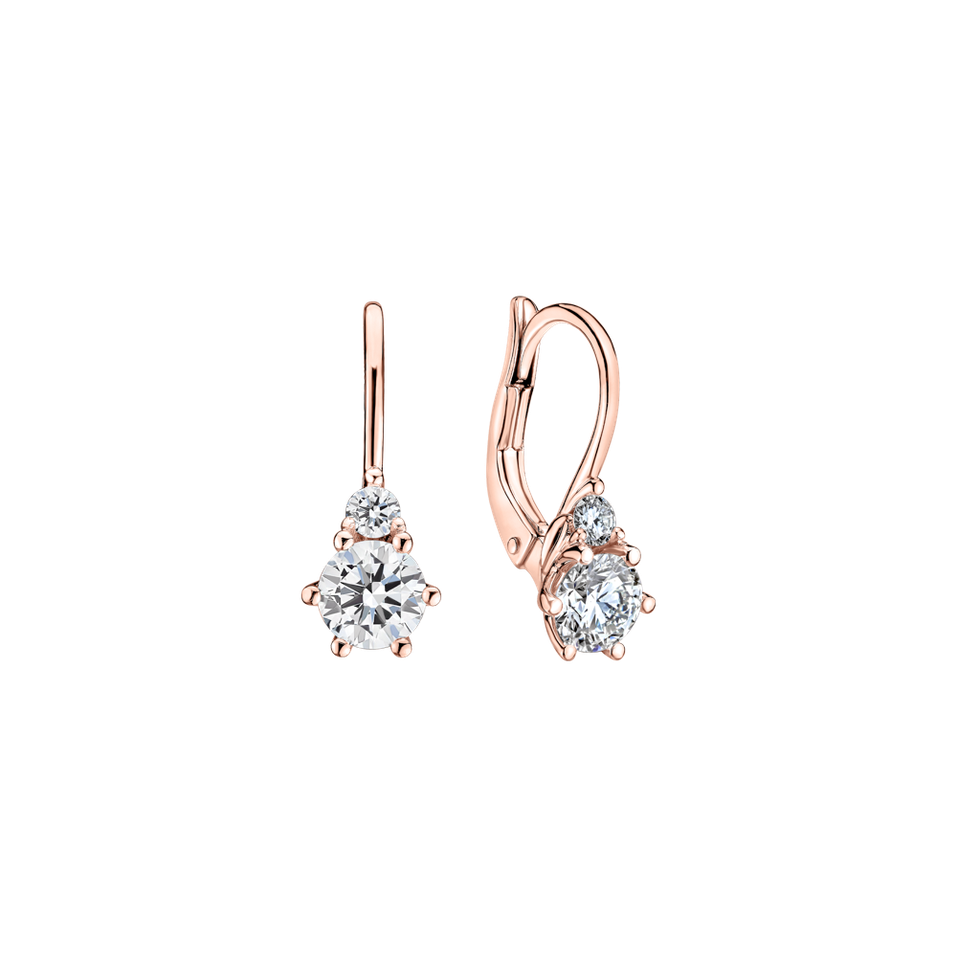 Náušnice s diamantmi Lux