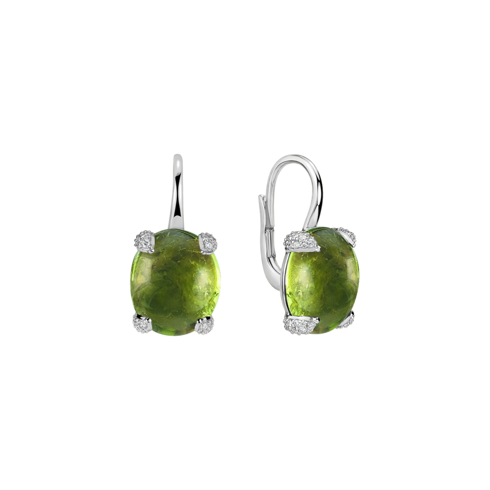 Náušnice s diamantmi a turmalínom Claire