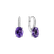 Náušnice s diamantmi a ametystom Iris Elegance3