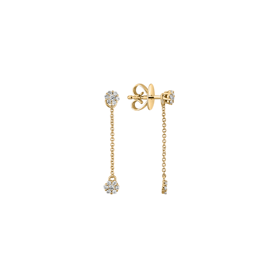 Náušnice s diamantmi Magic Flowers