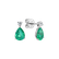 Náušnice s diamantom a smaragdom Galatea3