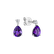Náušnice s diamantom a ametystom Galatea3
