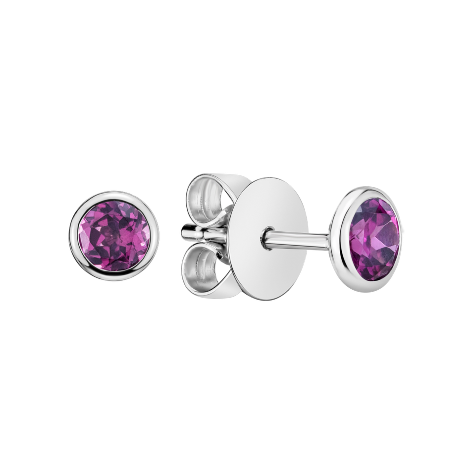 Naušnice s rhodolitom Shiny Dots