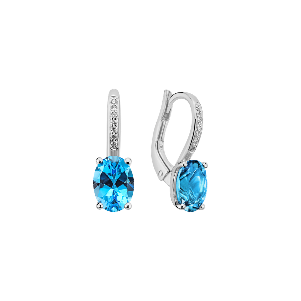 Náušnice s diamantmi a topásom Lucrezia