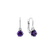 Náušnice s diamantom a ametystom Lux3